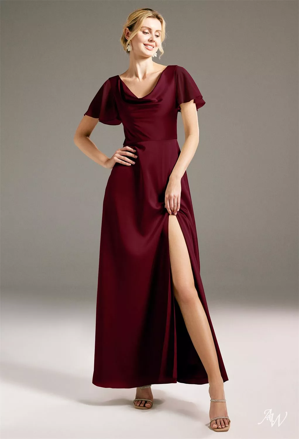 deep claret bridesmaid dresses Simple Spaghetti Straps V-neck Long Custom Bridesmaid Dresses , BN1271 –  MarryLover
