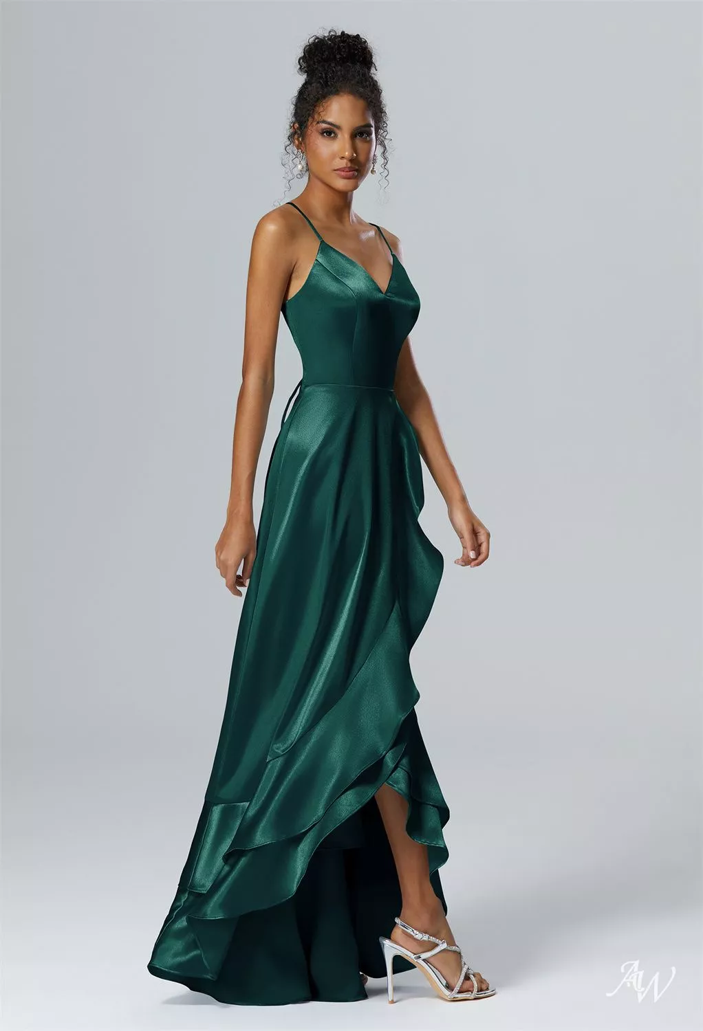 slim fit dress slacks Zapaka Women Dark Green Long Prom Dress with Appliques Mermaid Spaghetti Straps Evening Dress with Slit, Dark Green / US4