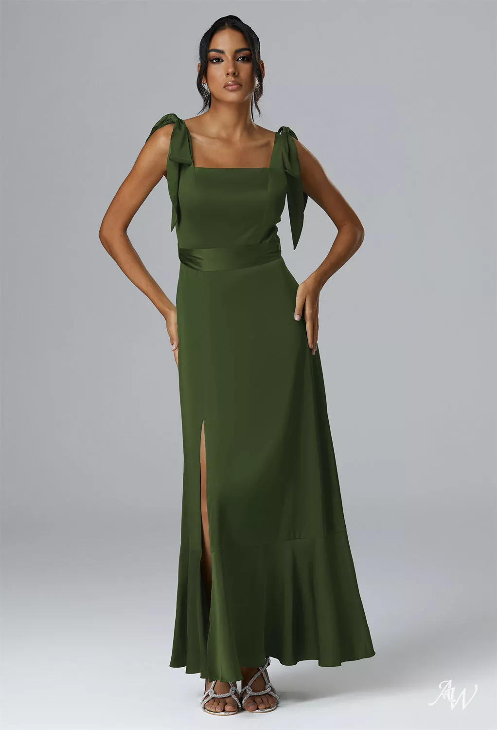 olive green square neck dress Glamorous - Square Neck Mini Dress - Women - Cotton - 6 US