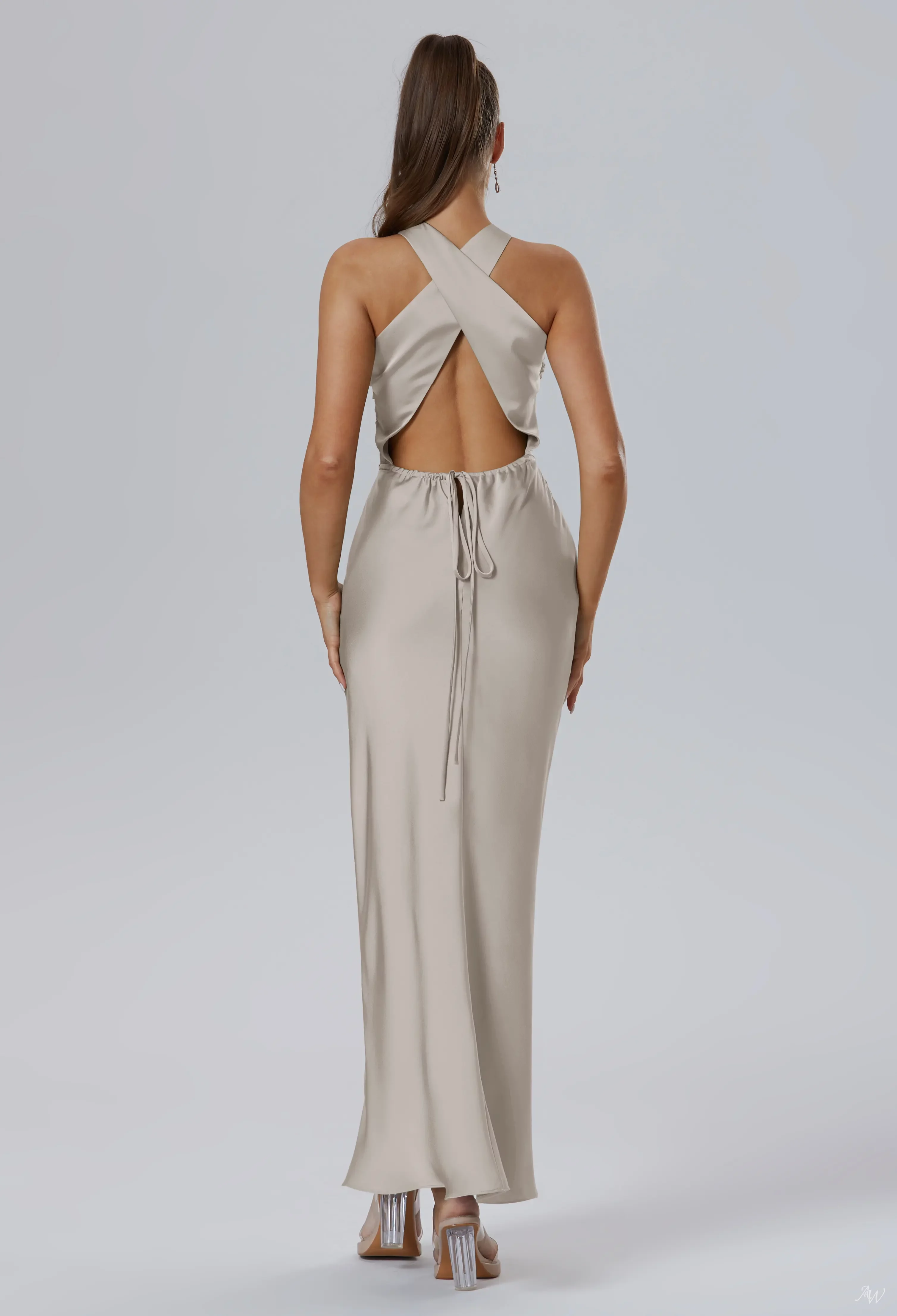 blue dress for baby girl Taupe Bridesmaid Dresses Mermaid Remixed – Lisposa main image 1
