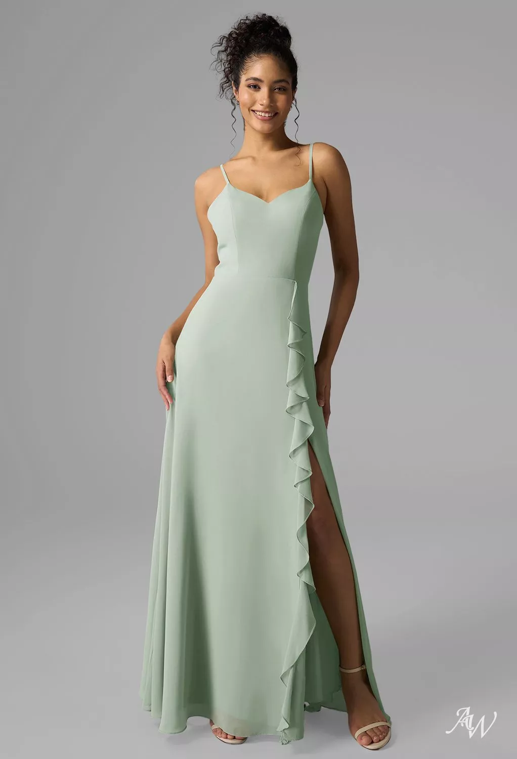 pastel bridesmaid dresses satin Pastel Color Silk Satin Sleeveless Sheath With Back Slit Ankle Length  Bridesmaid Dresses, CB0338