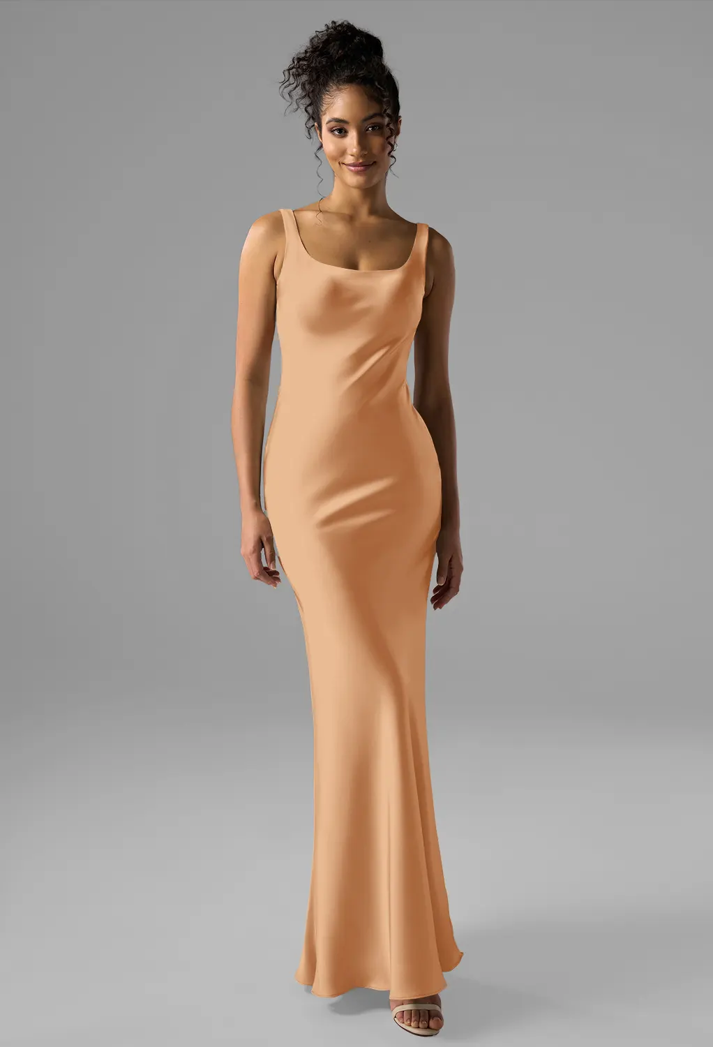 Pale Peach Beach Wedding Guest Dresses | AW.Bridal