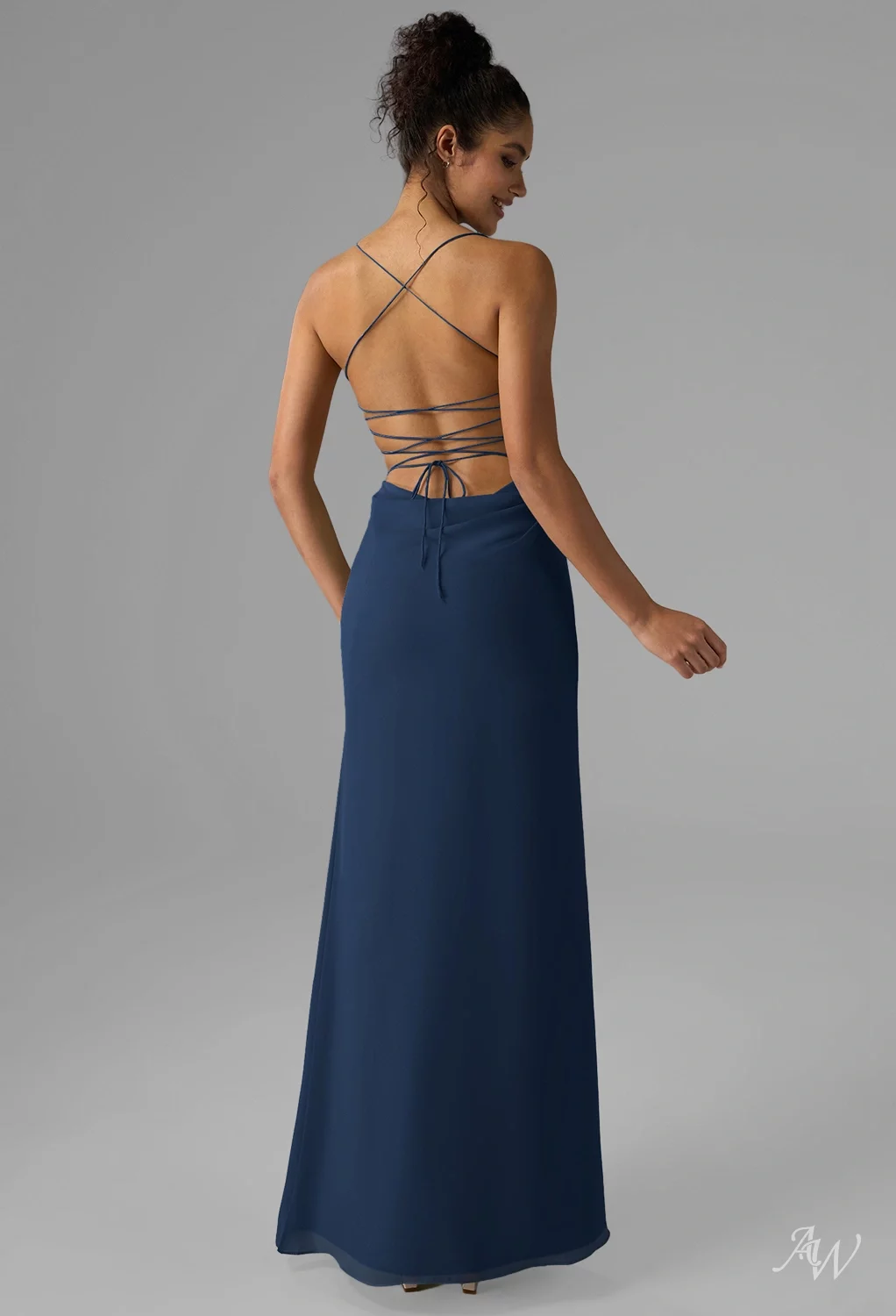 blue dress for baby girl 2402 (In-Stock) Navy / 8 main image 1