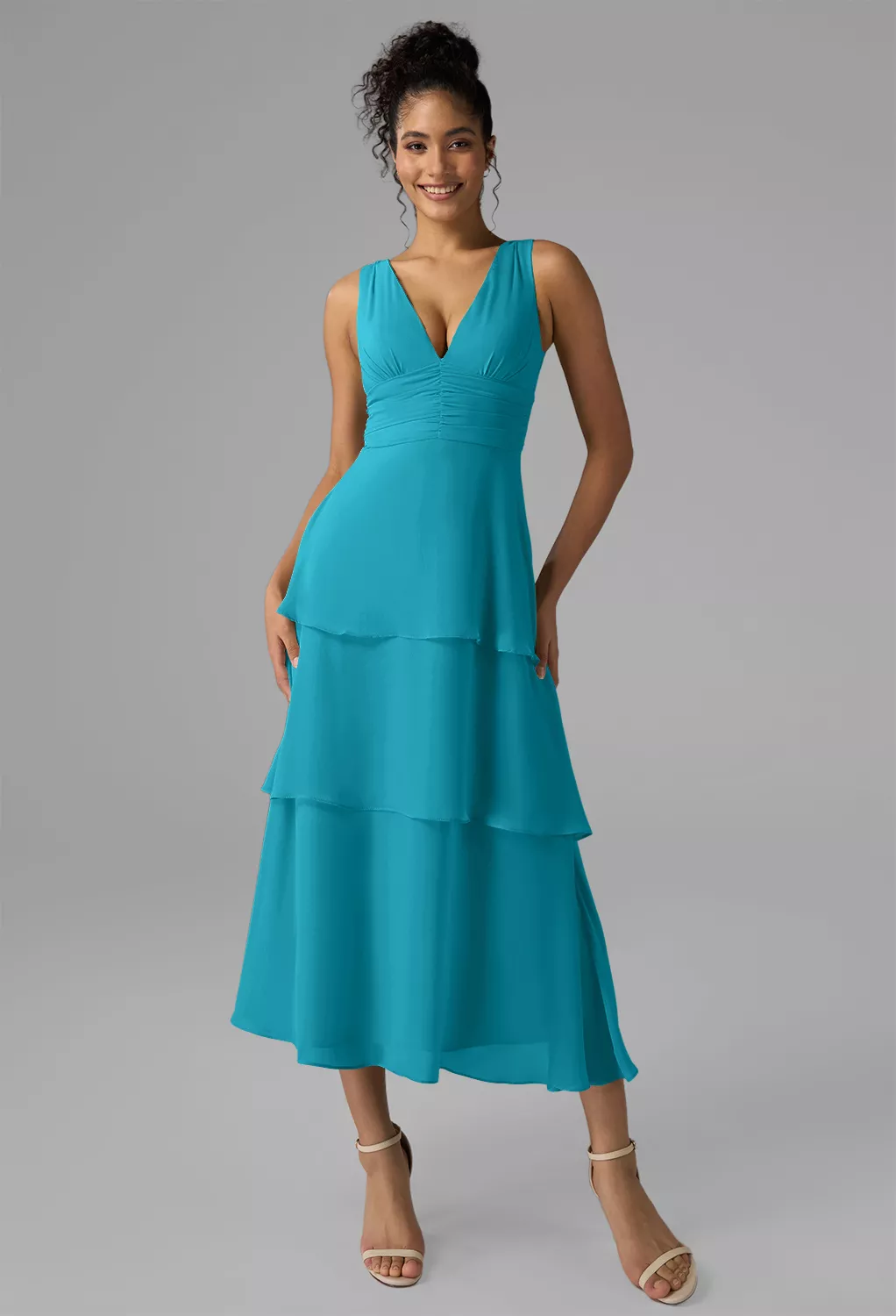 Turquoise Black Tie Wedding Guest Dresses | AW.Bridal