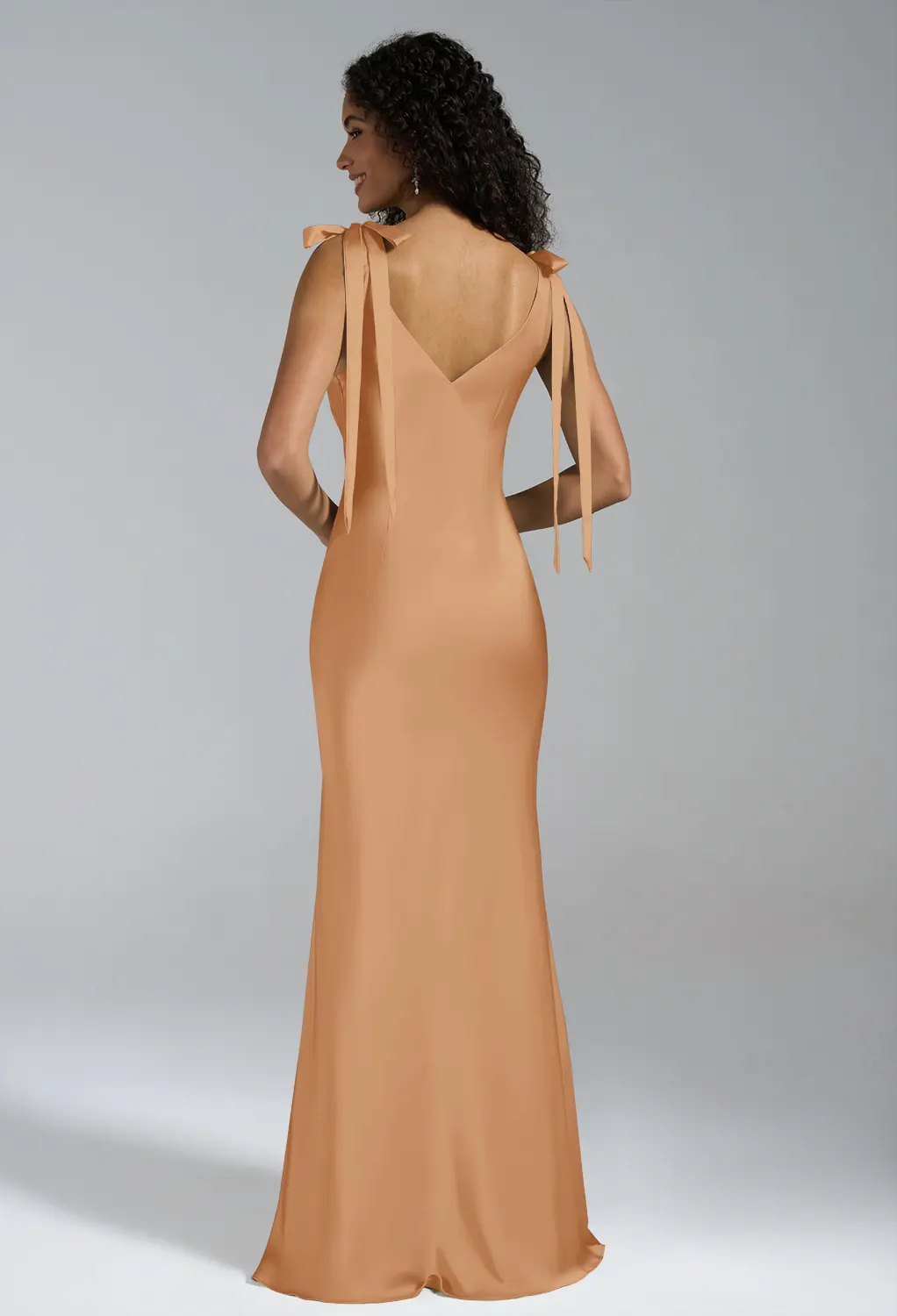 Pale Peach Beach Wedding Guest Dresses | AW.Bridal