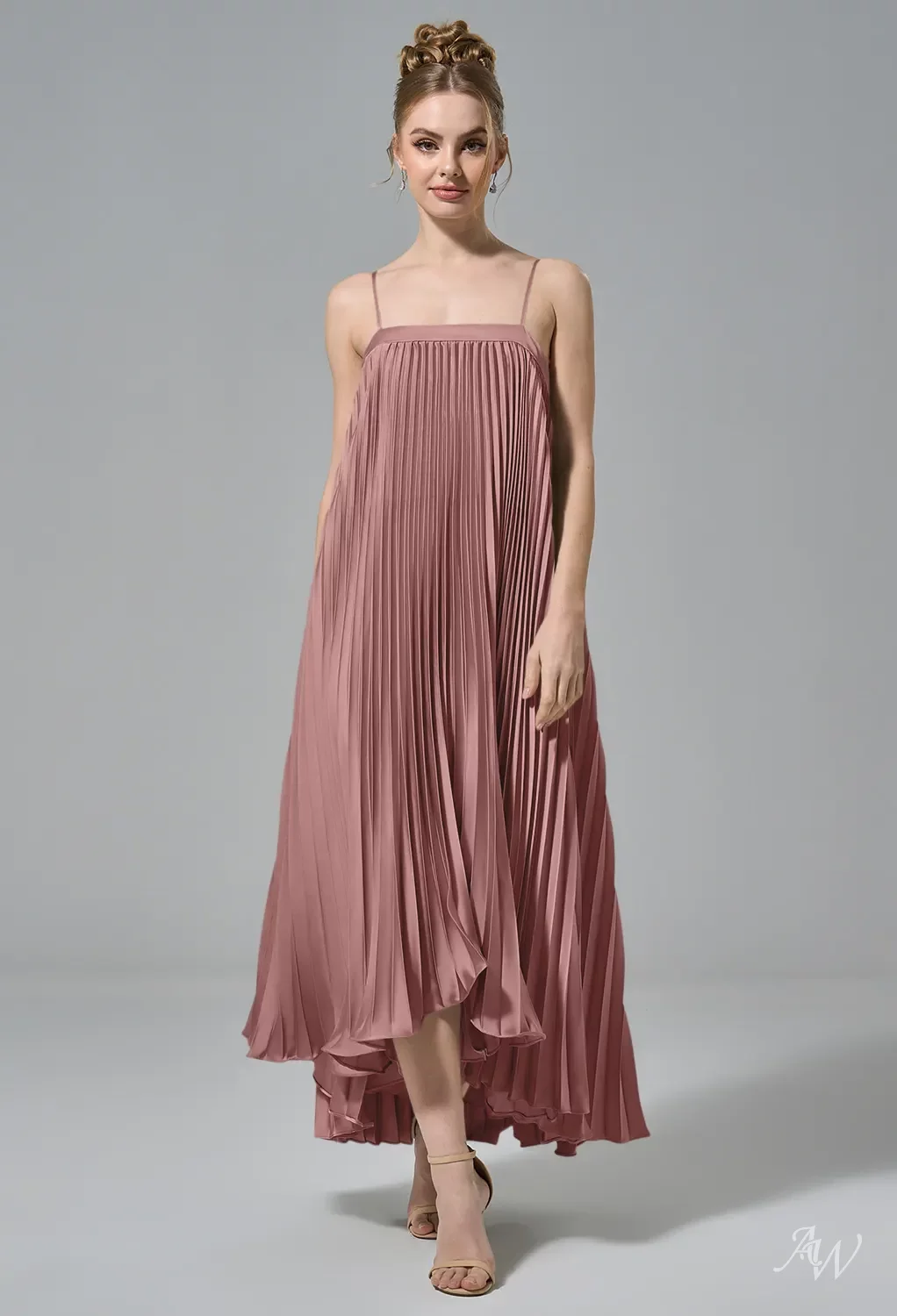 silk terracotta bridesmaid dresses KissProm main image 0