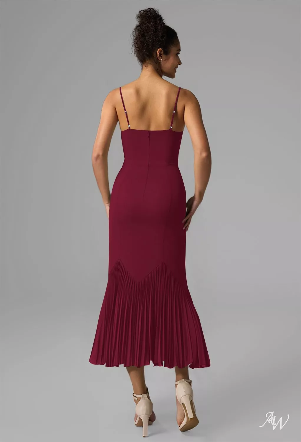 makeup to go with a burgundy dress Burgundy Lace Off Shoulder Mermaid Long Sleeves Bridesmaid Dresses –  alinanova main image 0
