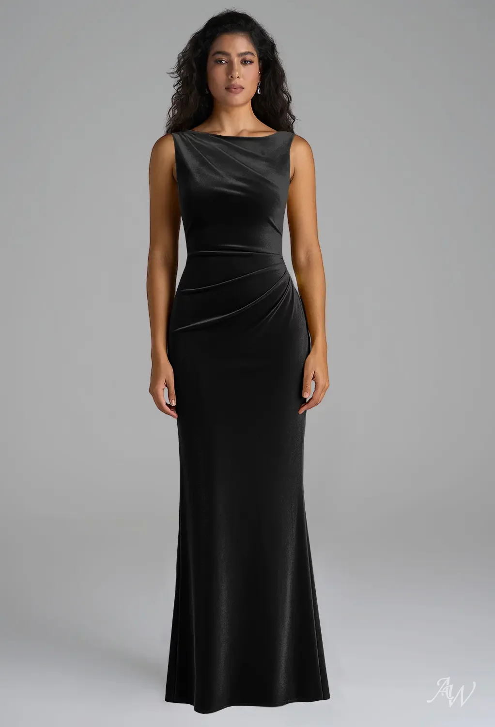 green emerald velvet dress StarAneer Women's Formal Dresses; Long Black Wedding Guest Bridesmaid  Cocktail Deep V Neck Sleeveless Ruffle Maxi Dress, Black, S : Amazon.co.uk:  Fashion main image 1