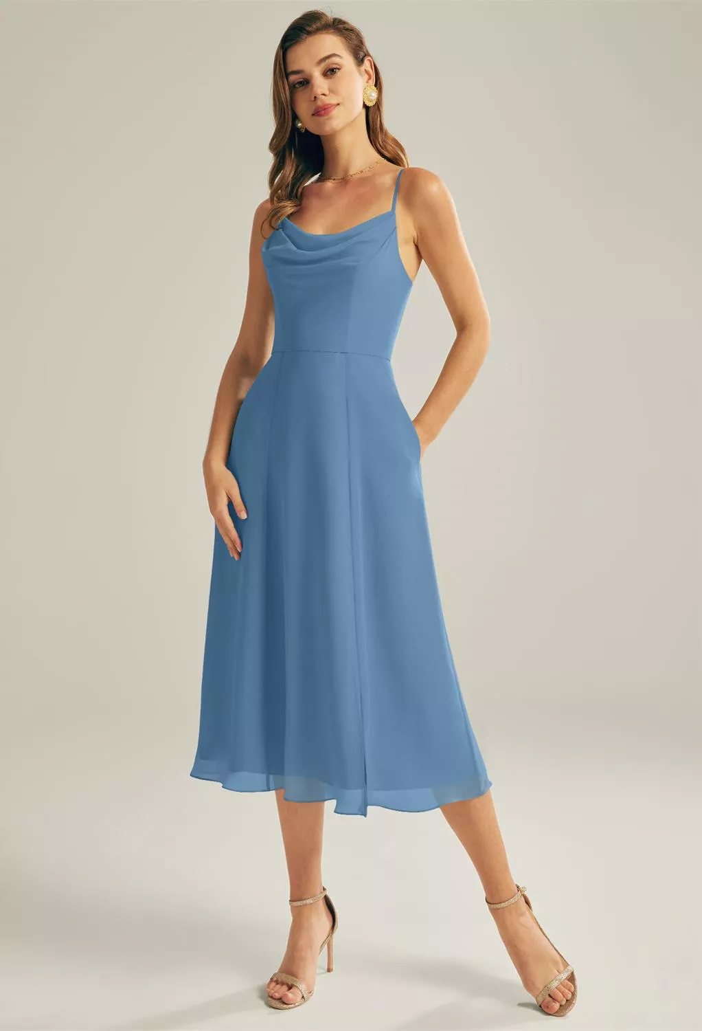 AW Maribel Staubblau  Kleider für Hochzeitsgäste