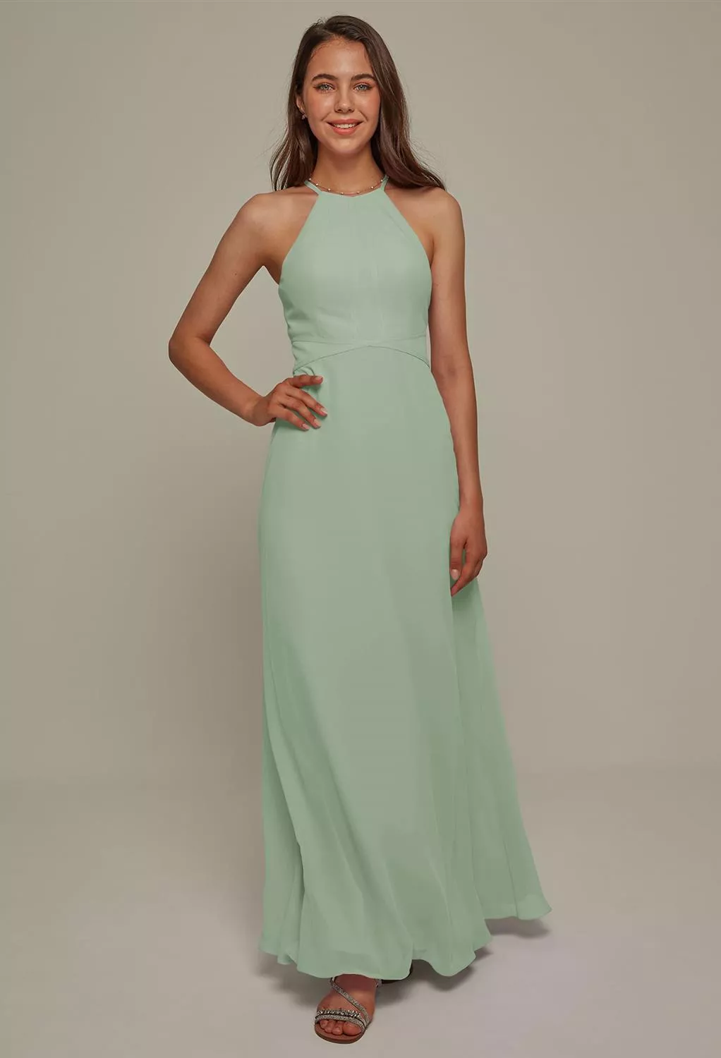 AW Sharon Salbeigrün  Brautjungfernkleider