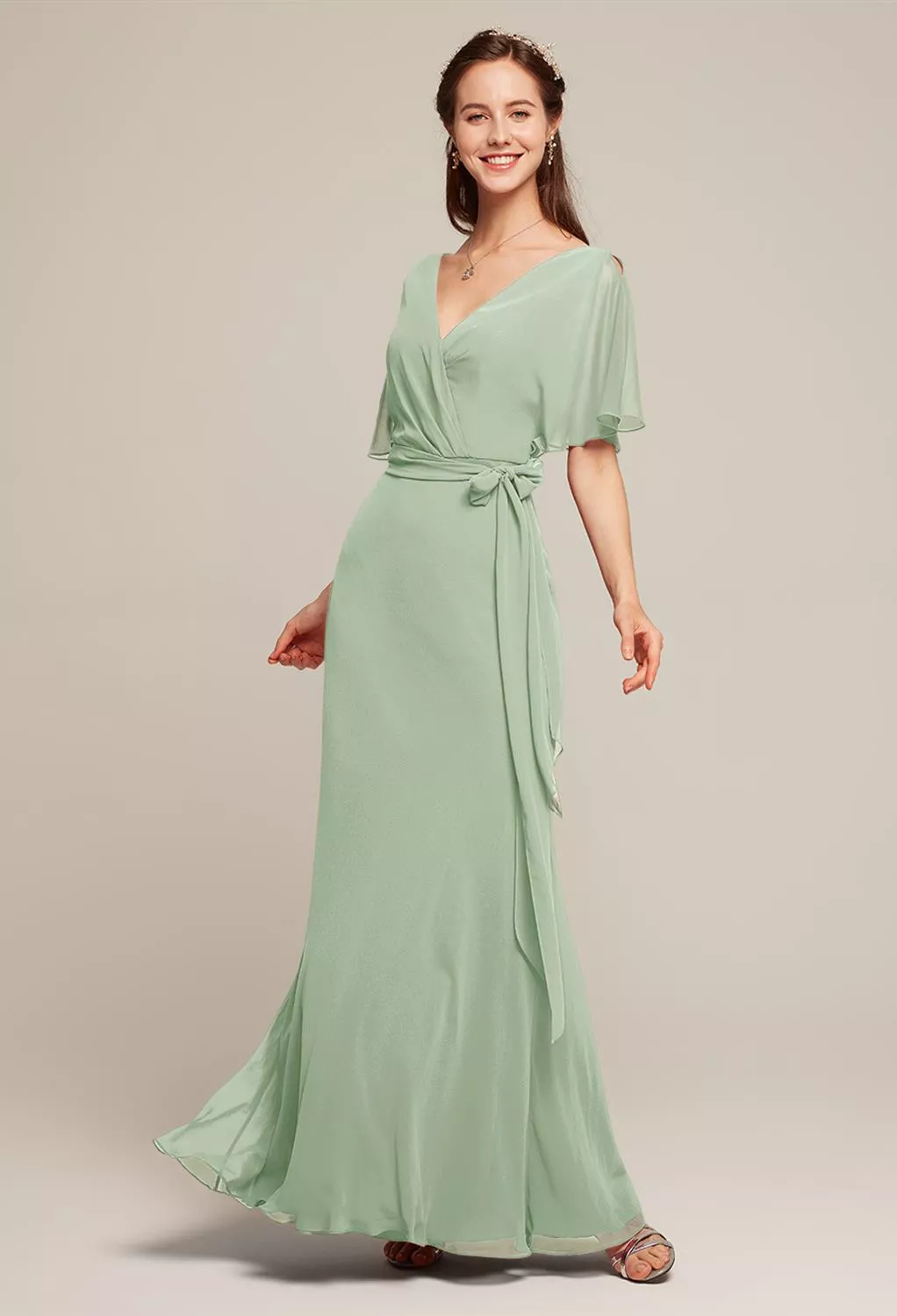 AW Rosina Salbeigrün  Brautjungfernkleider