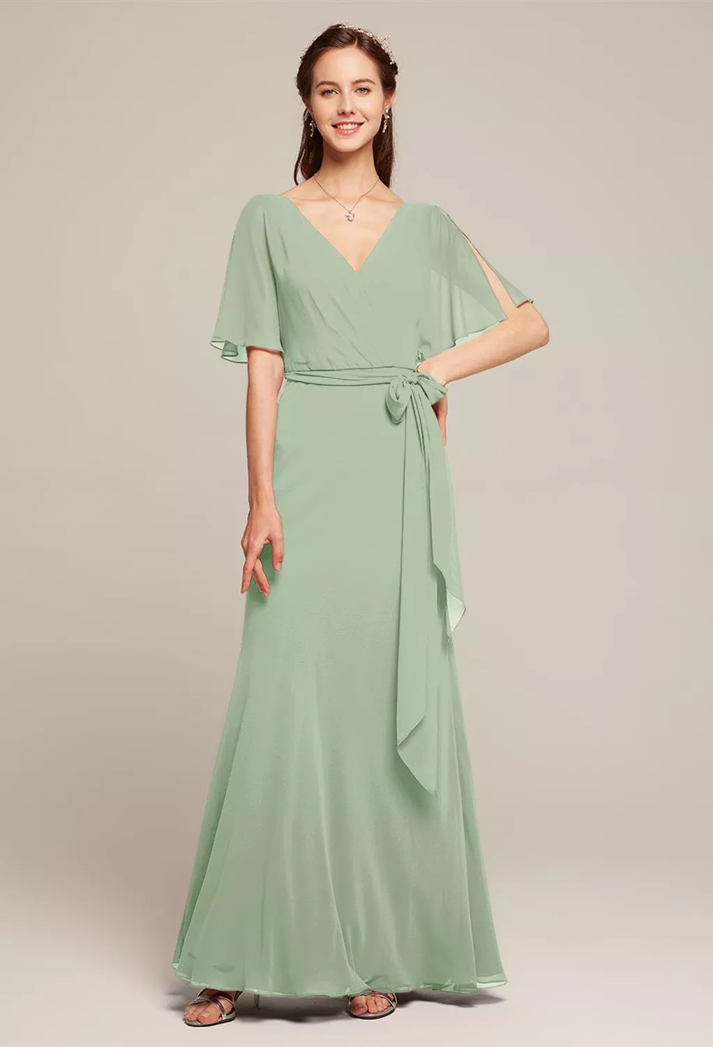 AW Rosina Salbeigrün  Brautjungfernkleider