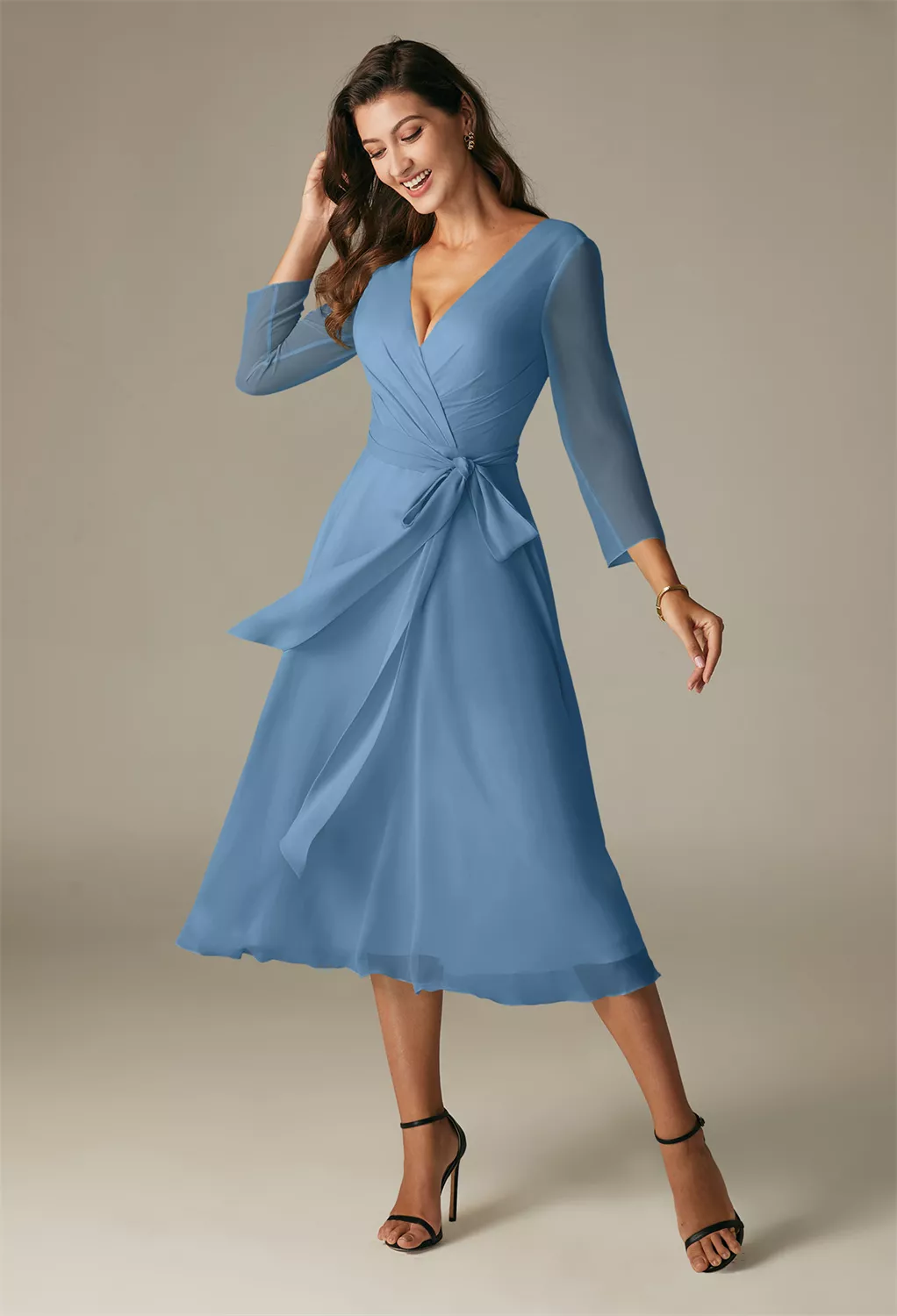 AW Gaia Staubblau  Kleider für Hochzeitsgäste