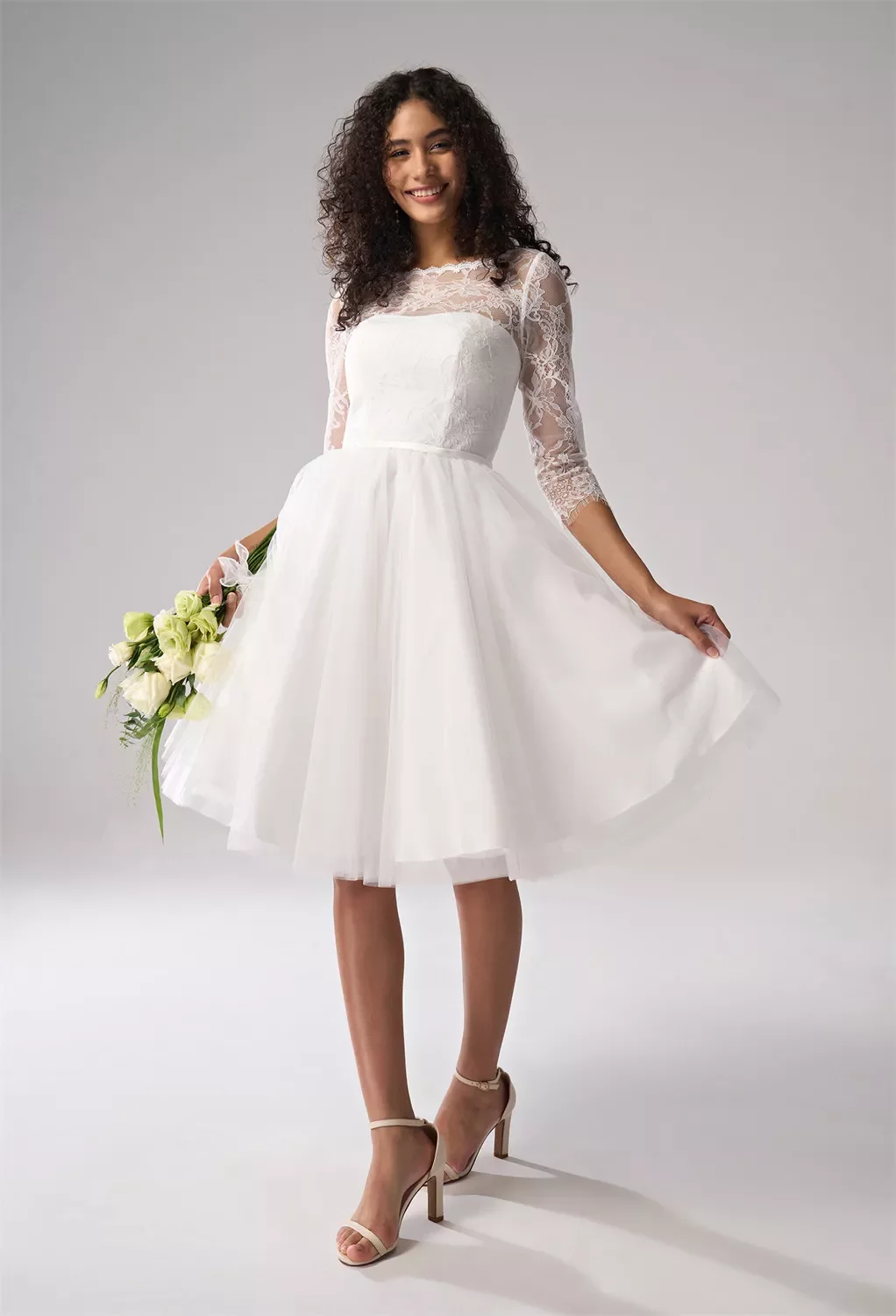 Longitud de la Rodilla Vestidos de Novia | AW.Bridal, image size:1022x1500