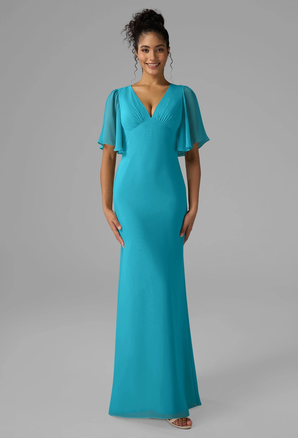 Turquesa Vestidos para Invitadas de Boda en el Jardín | AW.Bridal, image size:1022x1500