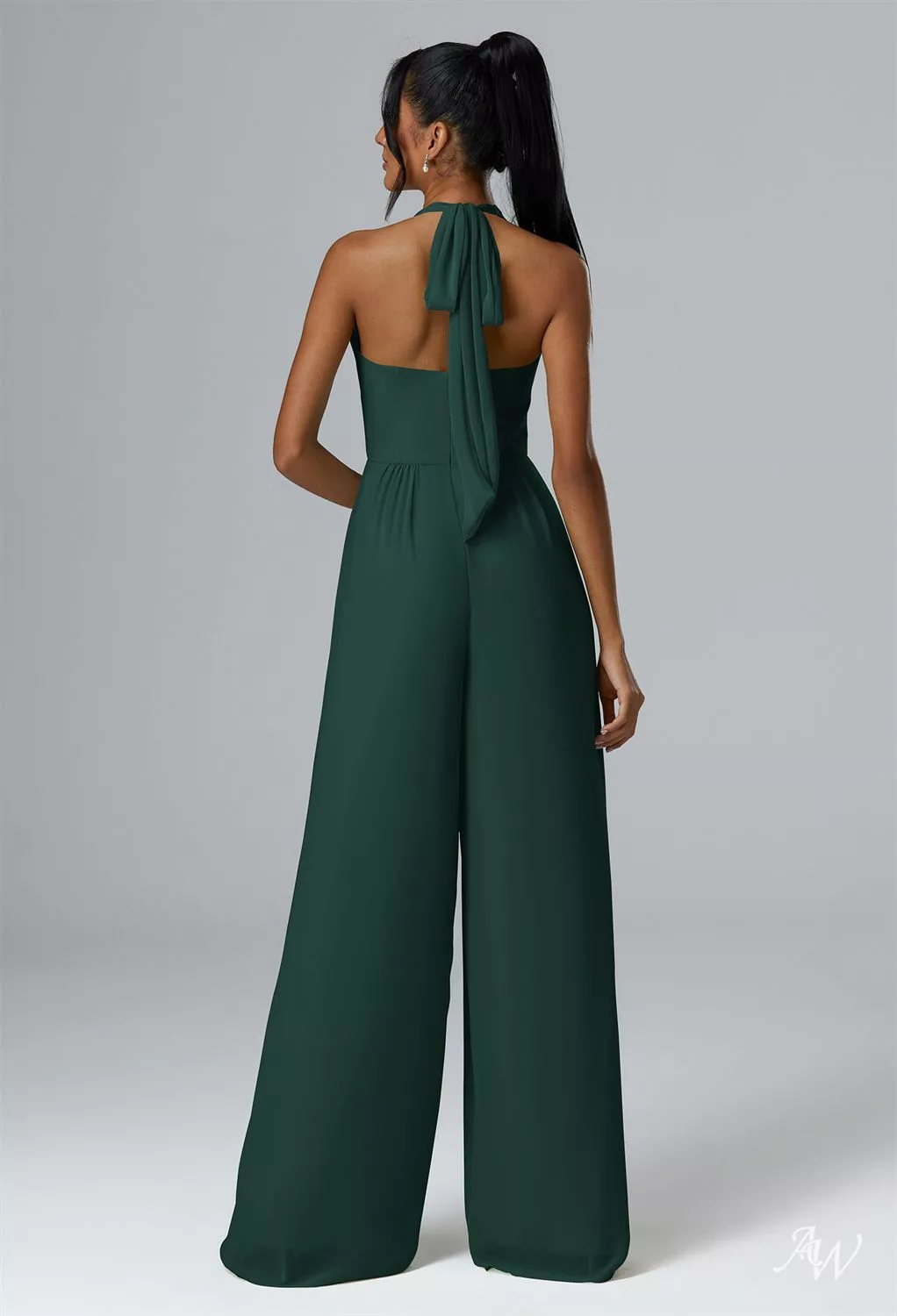 AW Semplice Dark Emerald Robes Demoiselle d'Honneur image2