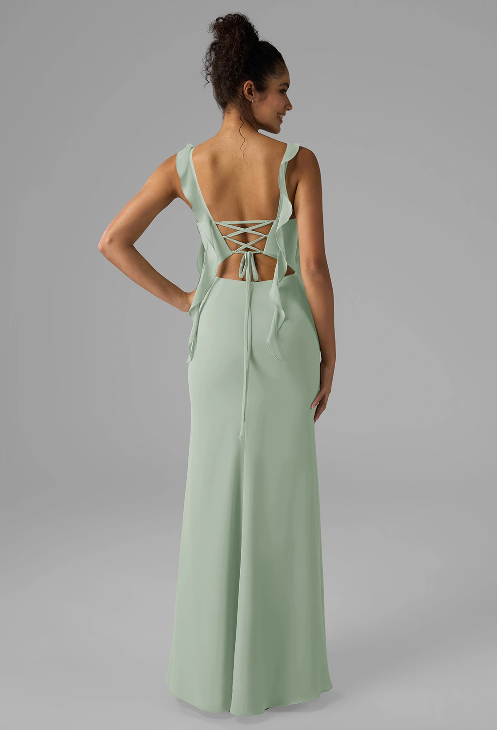 AW Saarah Vert sauge  Robes Demoiselle d'Honneur