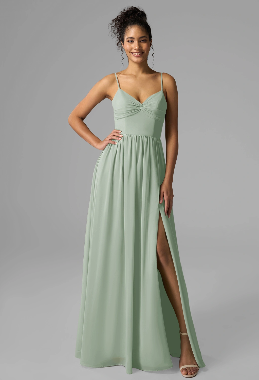 AW Bushra Vert sauge  Robes Demoiselle d'Honneur