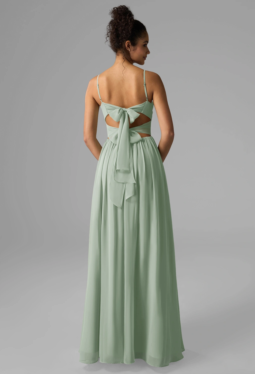 AW Bushra Vert sauge  Robes Demoiselle d'Honneur