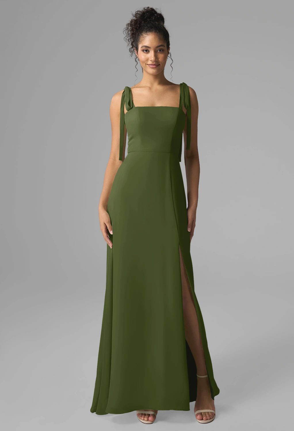 AW Hafsah Vert olive  Robes Demoiselle d'Honneur