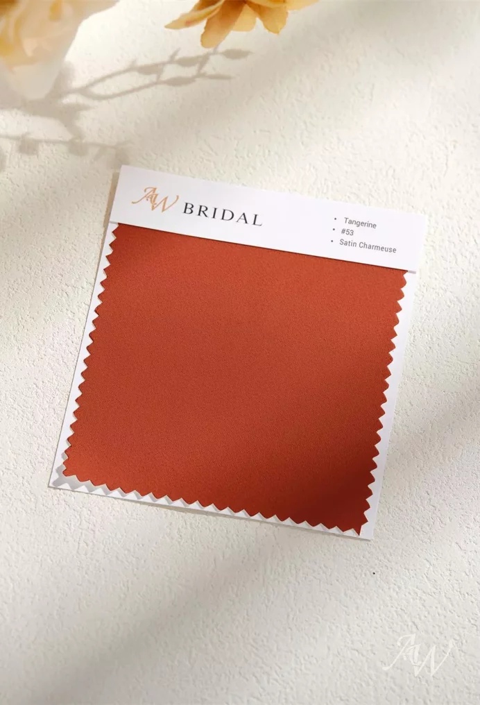 AW Satin Charmeuse Swatches for Bridal Dresses