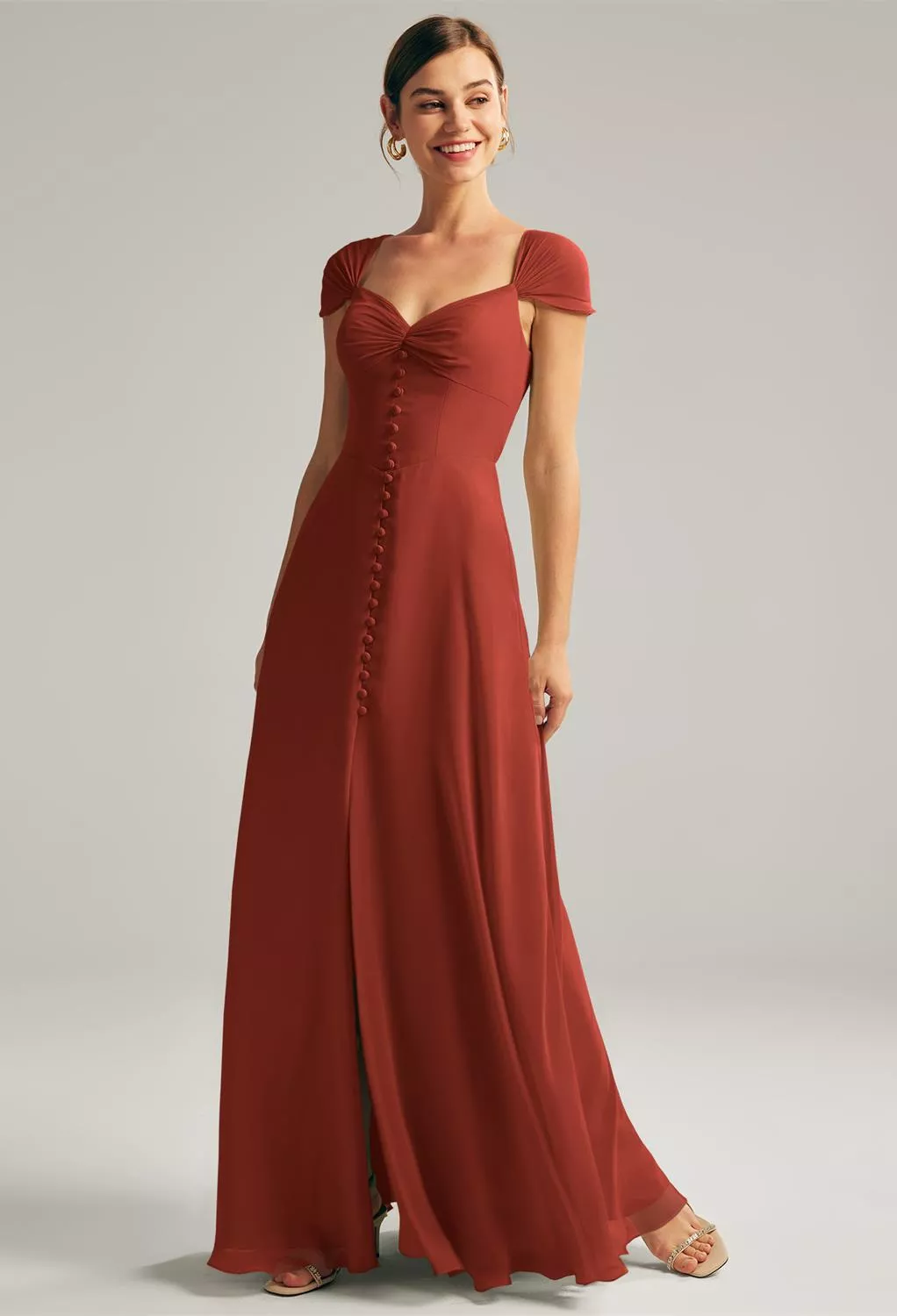 AW Cathryn Rust  Spring Wedding Guest Dresses