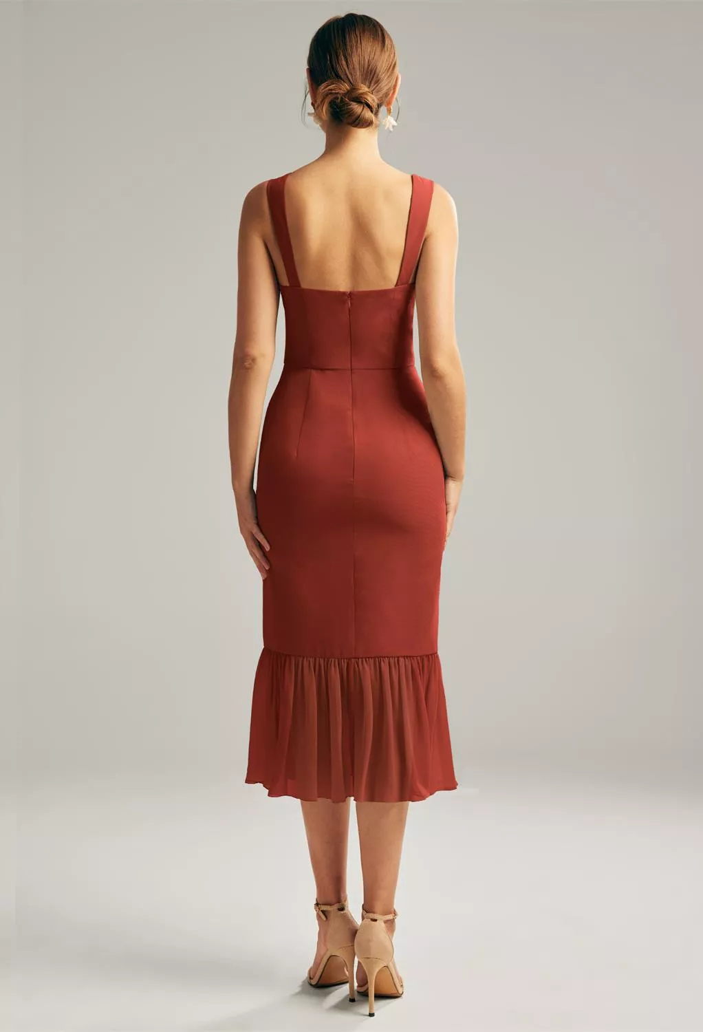 AW Merbok Rust  Spring Wedding Guest Dresses