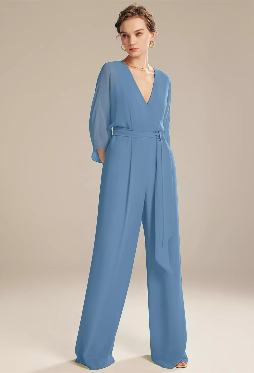 AW Flossie Dusty Blue  Wedding Guest Dresses