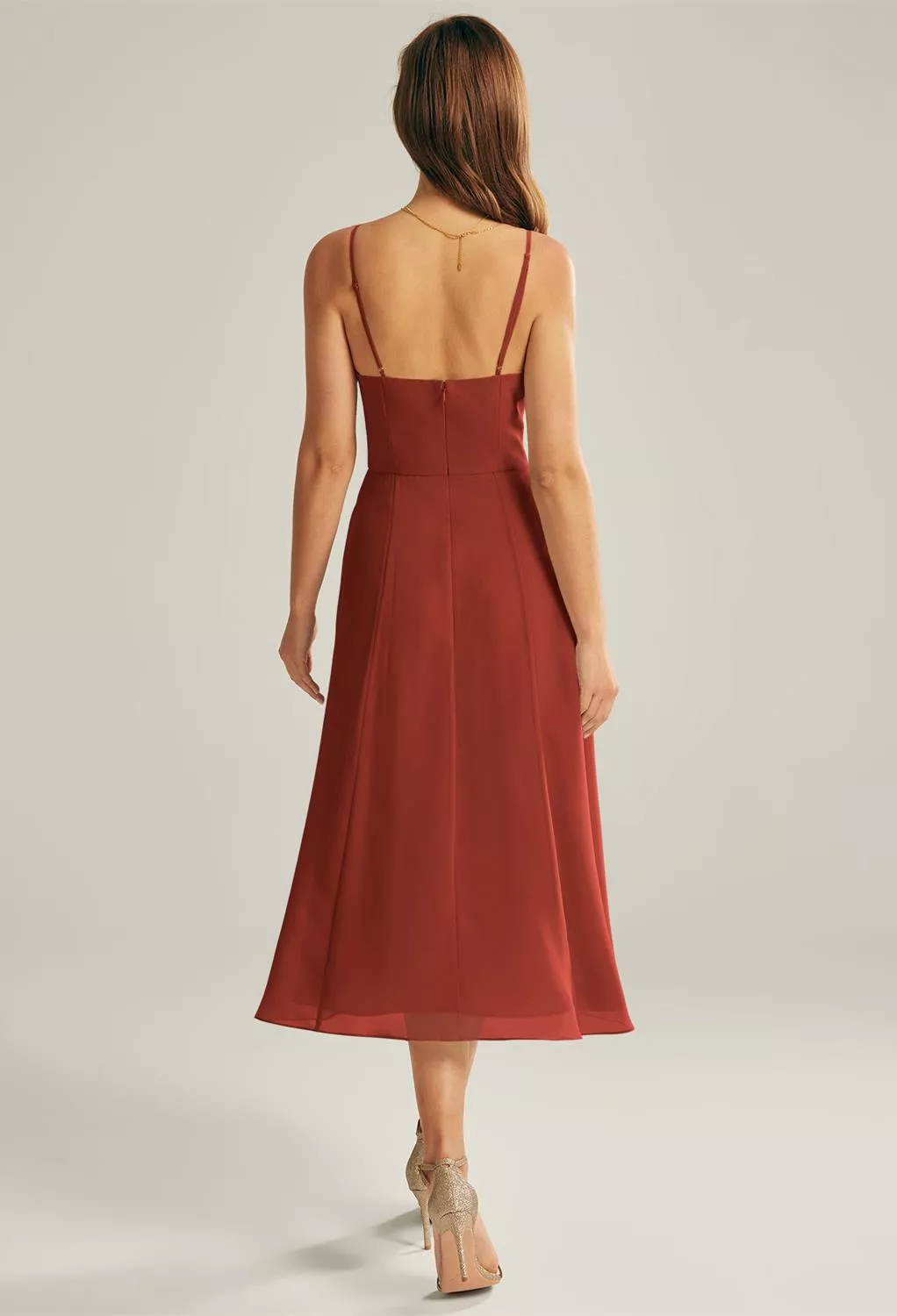 AW Maribel Rust  Spring Wedding Guest Dresses