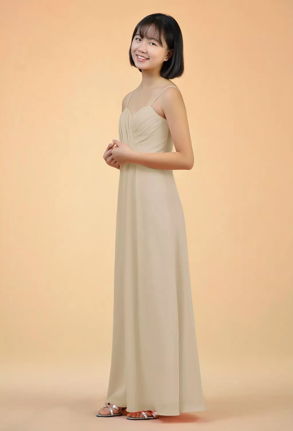 chiffon navy blue bridesmaid dresses Ever-Pretty Plus Size Flutter Sleeve Chiffon High Low Maxi Midi Dress main image 1