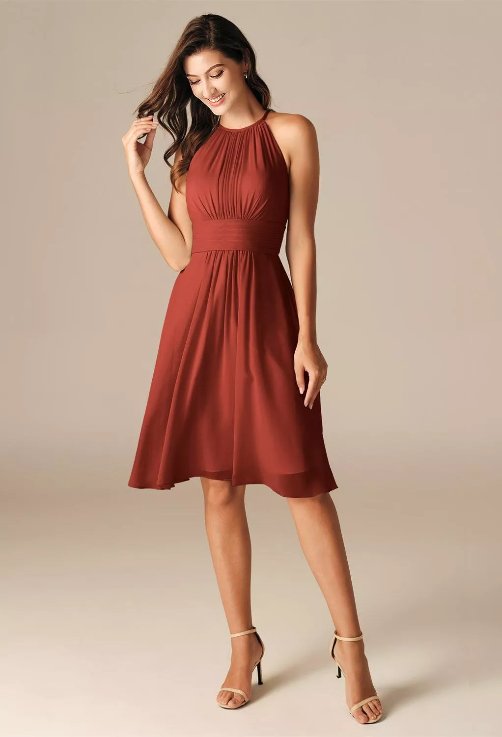 AW Leda Rust  Spring Wedding Guest Dresses