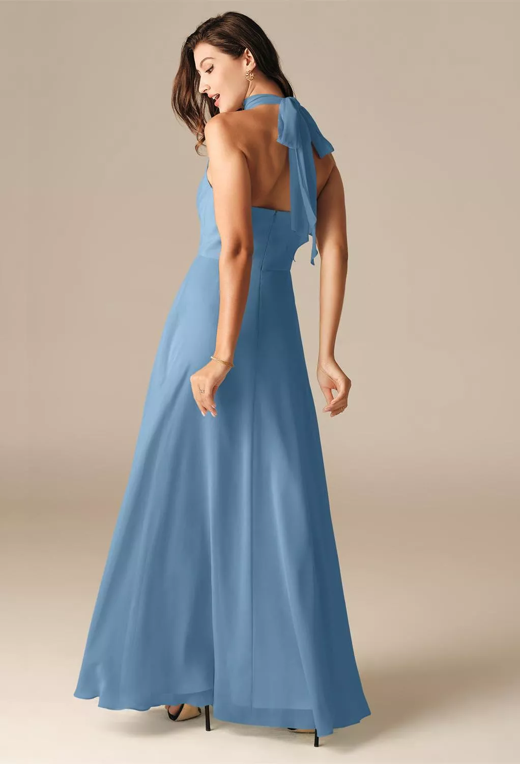 AW Adrienne Dusty Blue  Bridesmaid Dresses