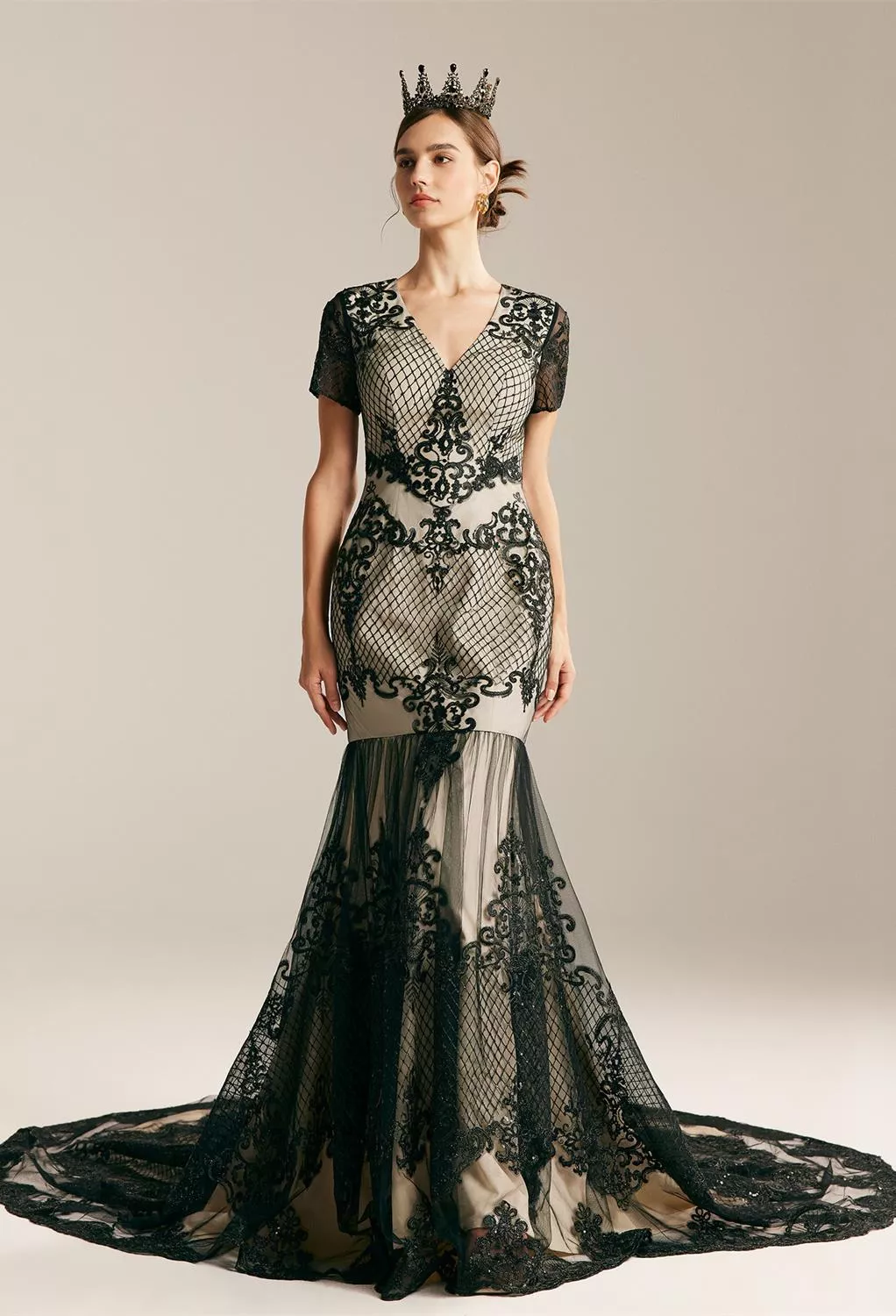 sachin and babi light blue dress LACIE Black Wedding Dress