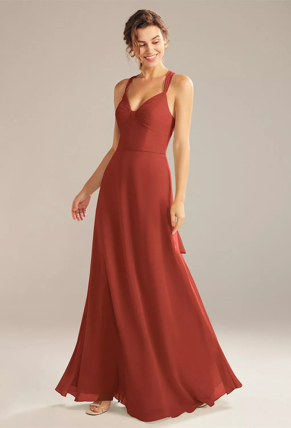 AW Alphorn Rust  Spring Wedding Guest Dresses