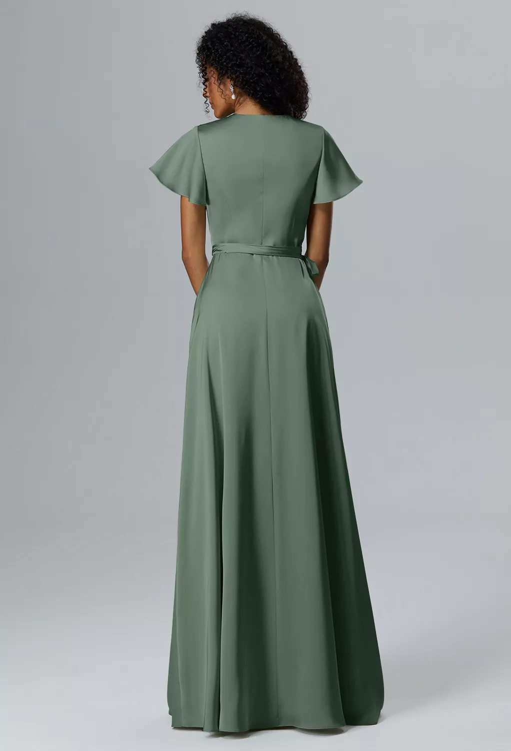 slim fit dress slacks Jenny Yoo Bridesmaid Dress Addison Maternity Marigold main image 1