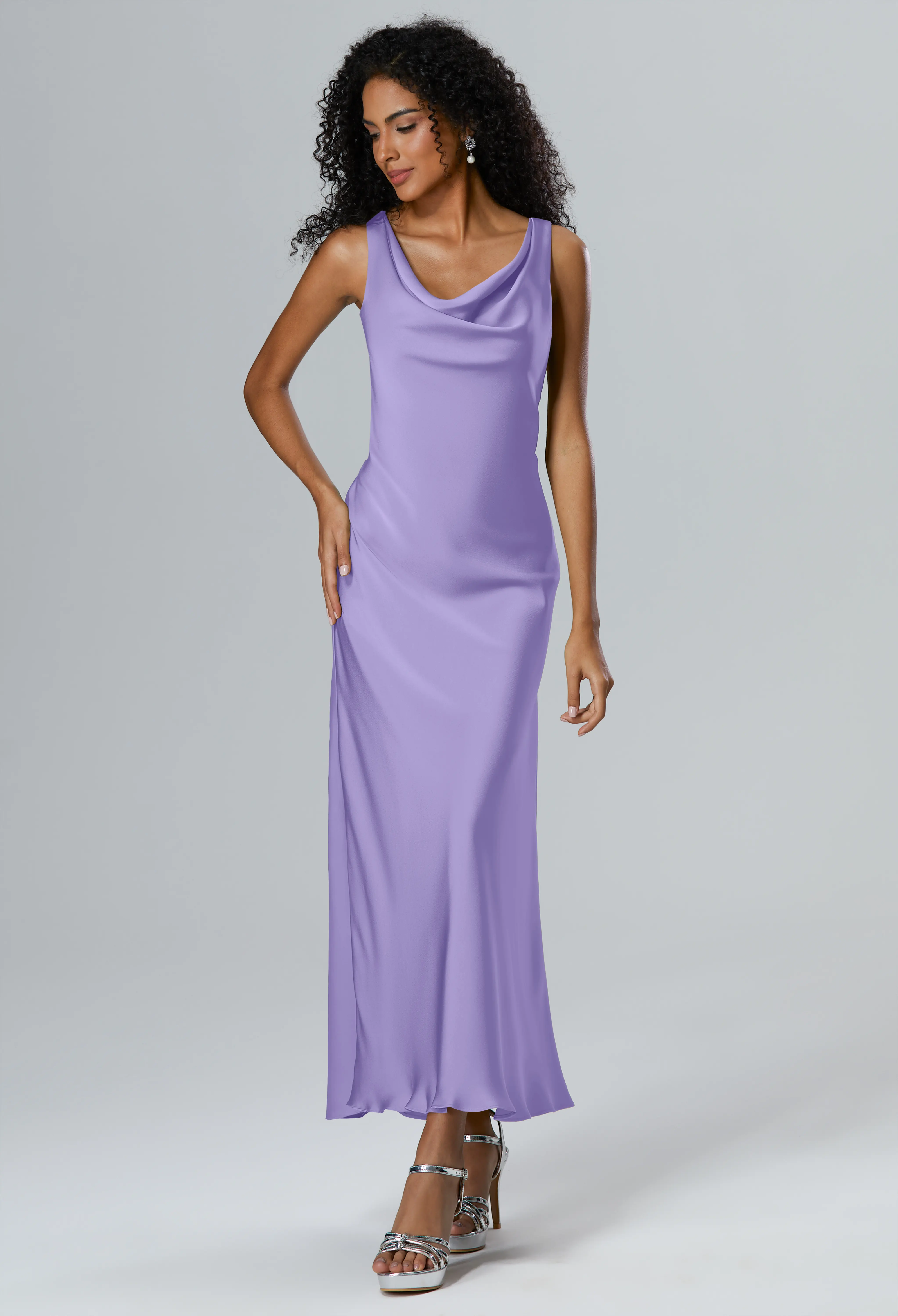 modest bridesmaid dresses with long sleeves Lilac Cap Sleeve Pleated Chiffon Floor Length Bridesmaid Formal Dress