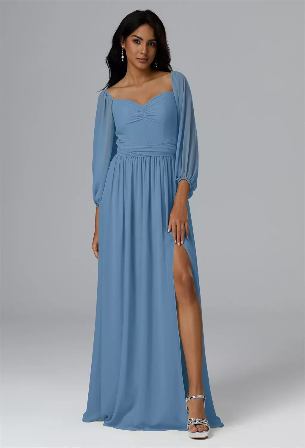 AW Phyllis Dusty Blue  Bridesmaid Dresses