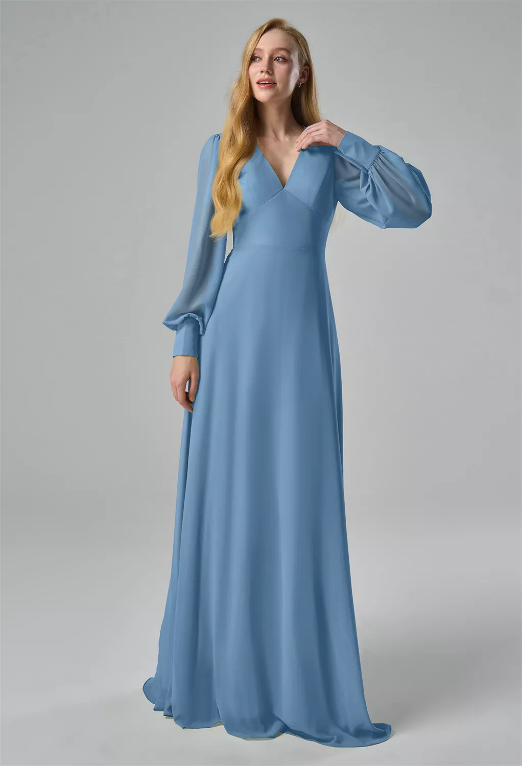 AW Aphrodite Dusty Blue  Bridesmaid Dresses