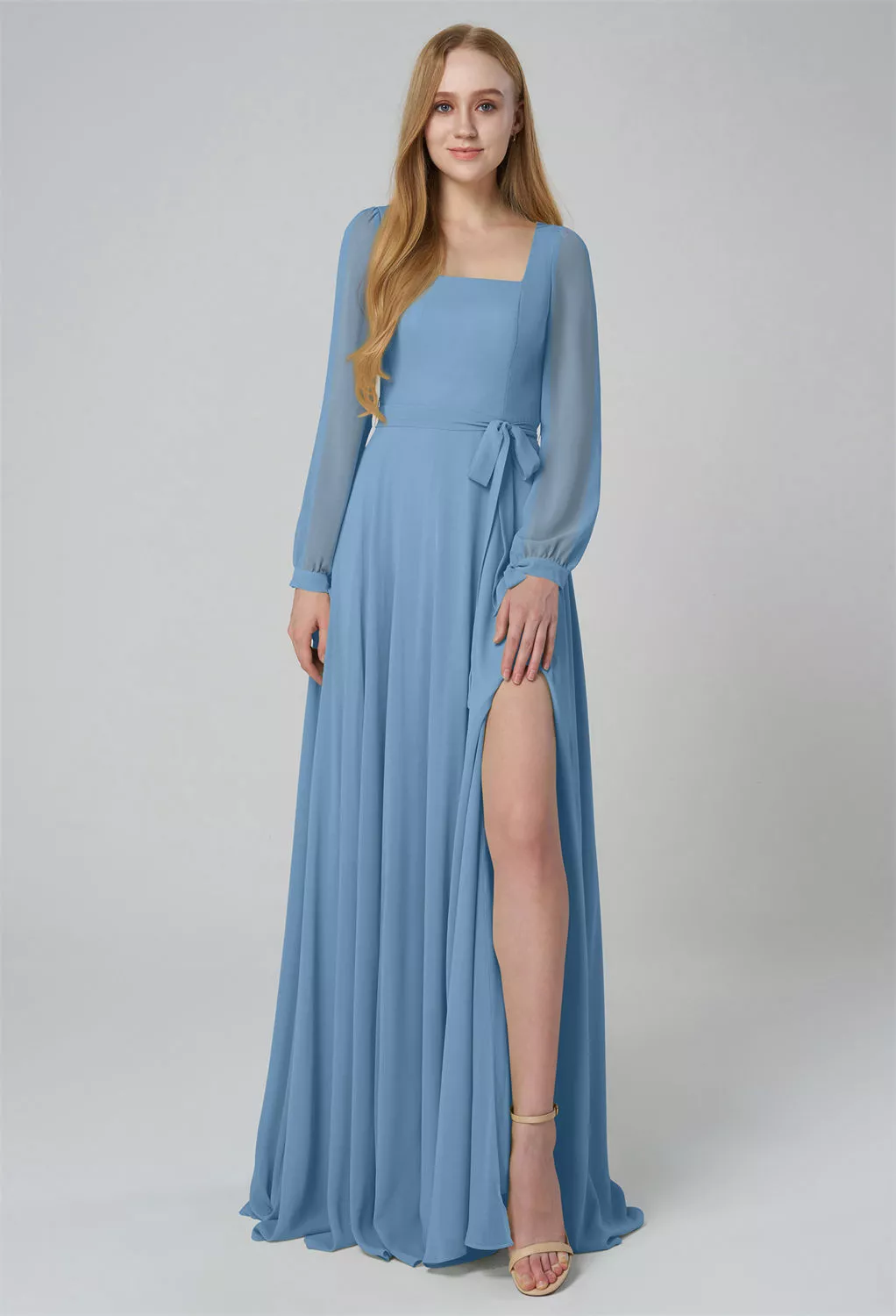AW Syed Dusty Blue  Bridesmaid Dresses