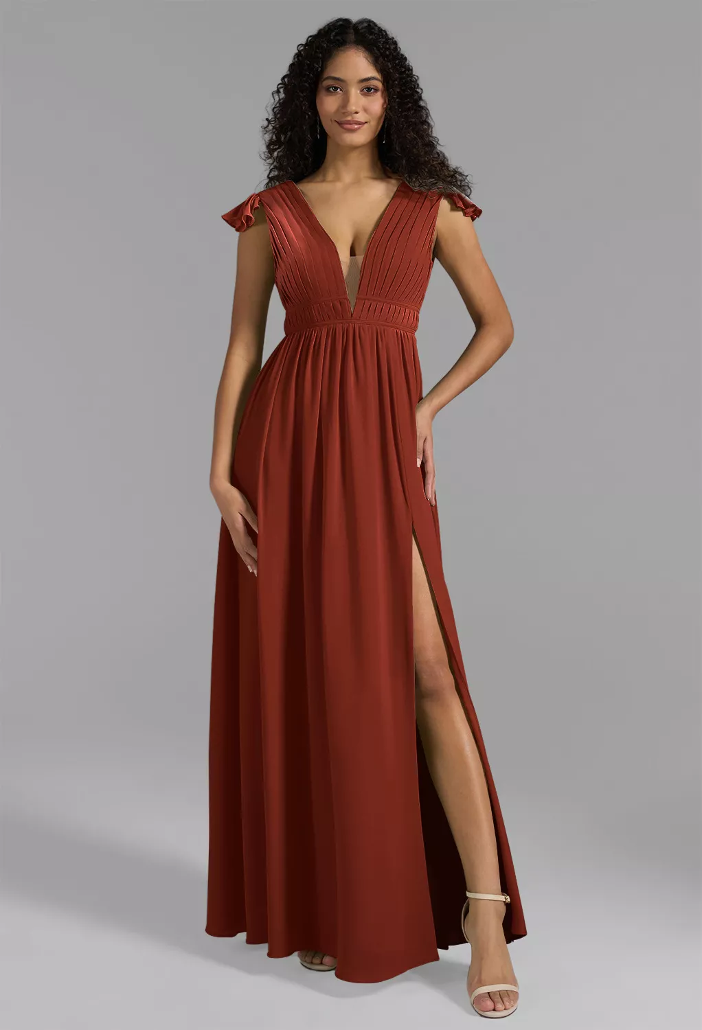 AW Isabella Rust  Spring Wedding Guest Dresses