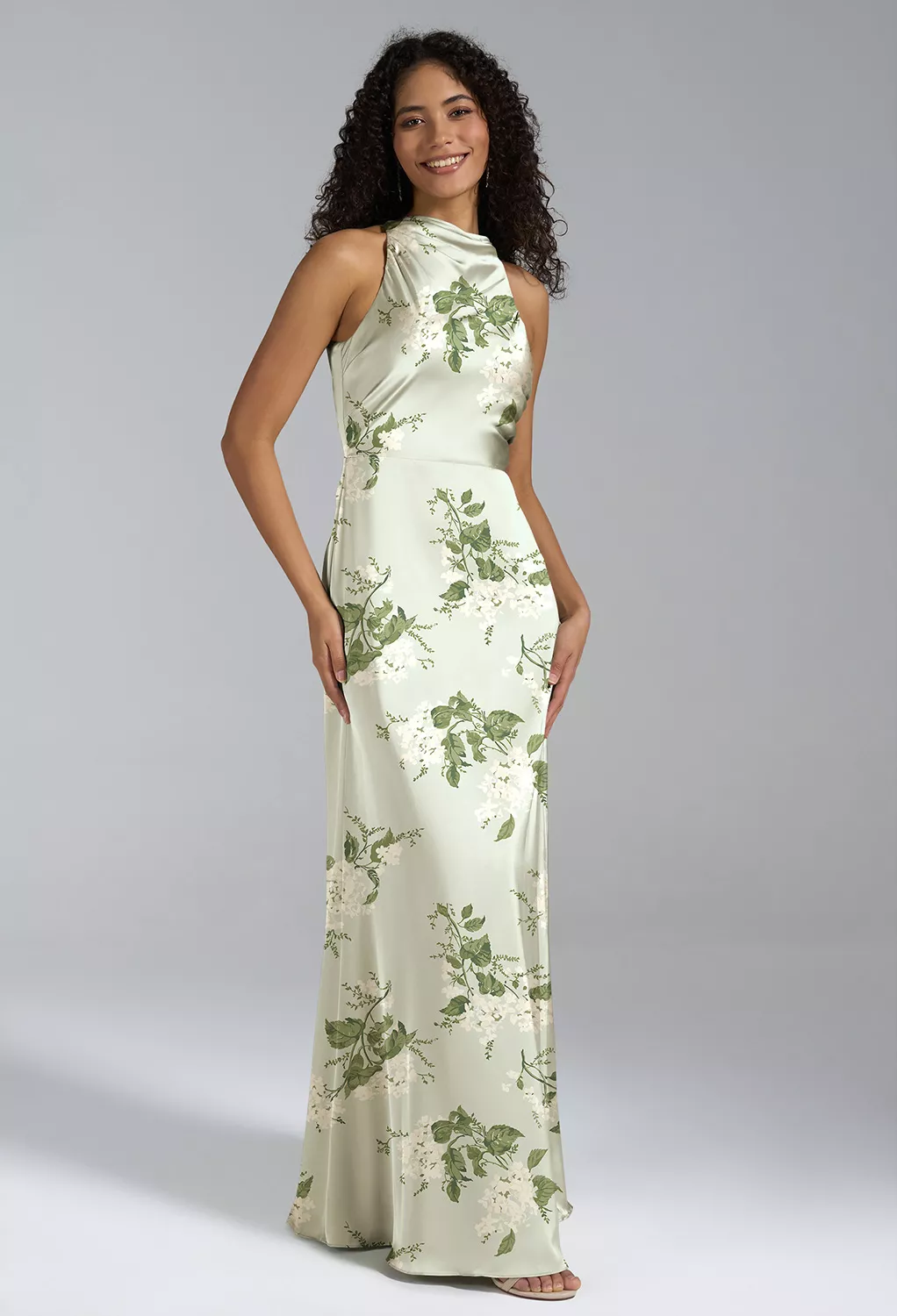 slim fit dress slacks Semi-Formal Sage Green Dress for Wedding Guest