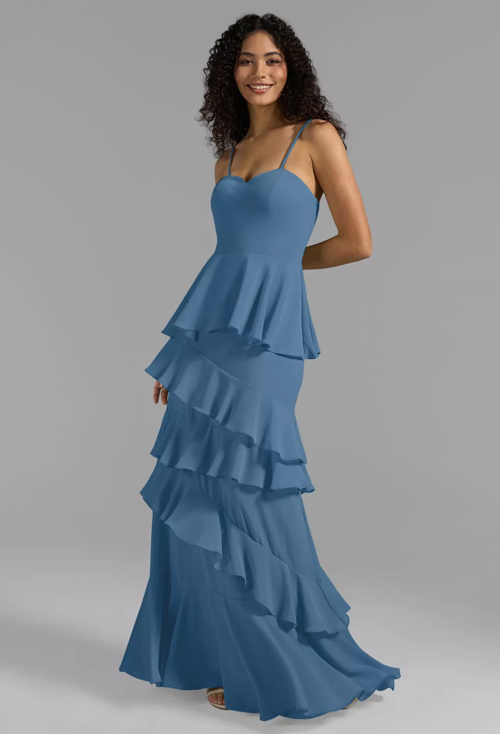 AW Levi Dusty Blue  Wedding Guest Dresses