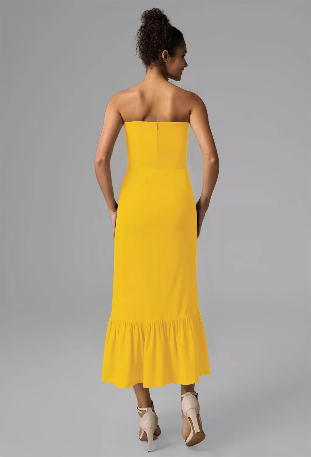 Printed Dress Preen Yellow Dress Floral Midi Dress Floral Dress  Anthropologie Wedding Guest Yellow Wedding Guest Dresses Ireland