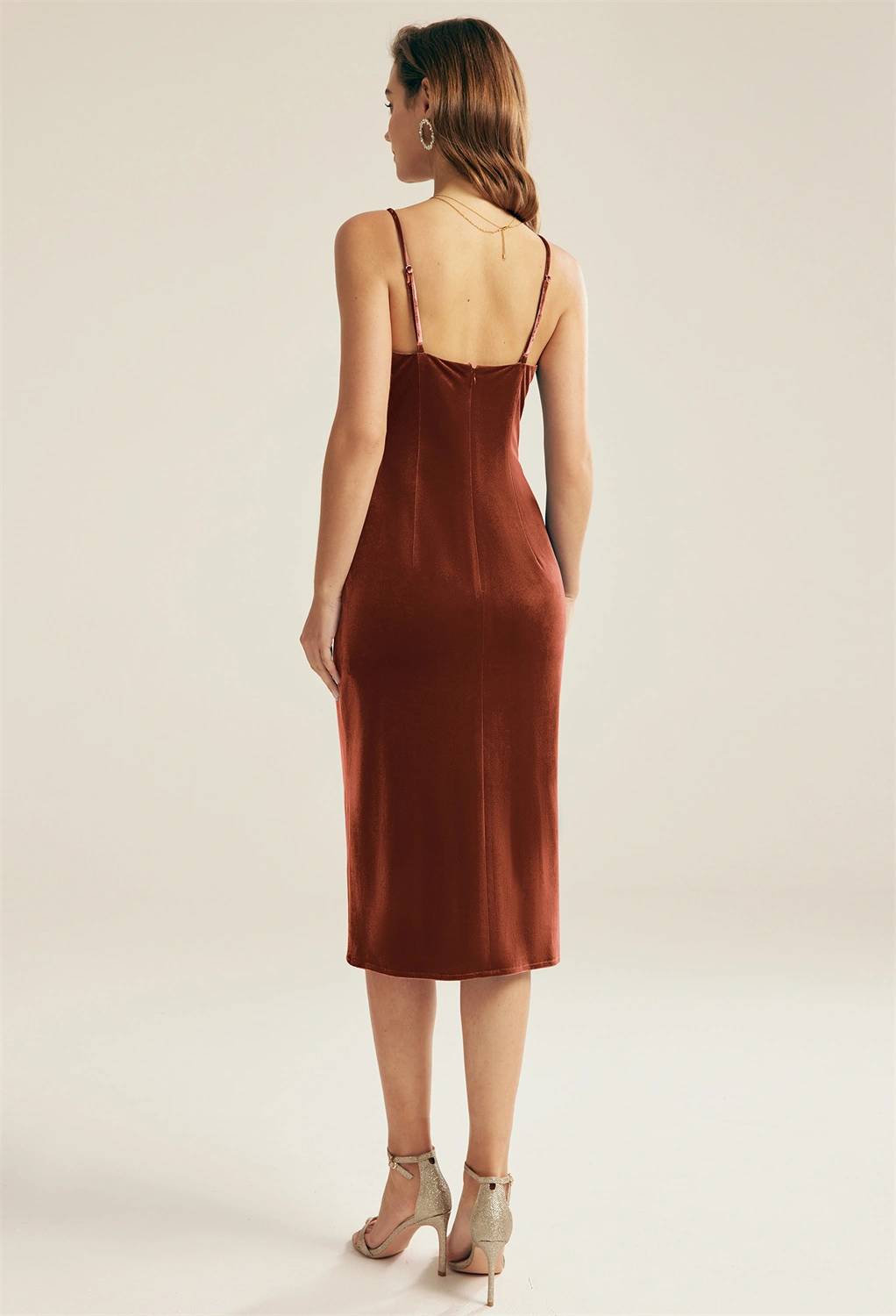 AW Marianna Arancione bruciato  Abiti da Damigella d'Onore Corti