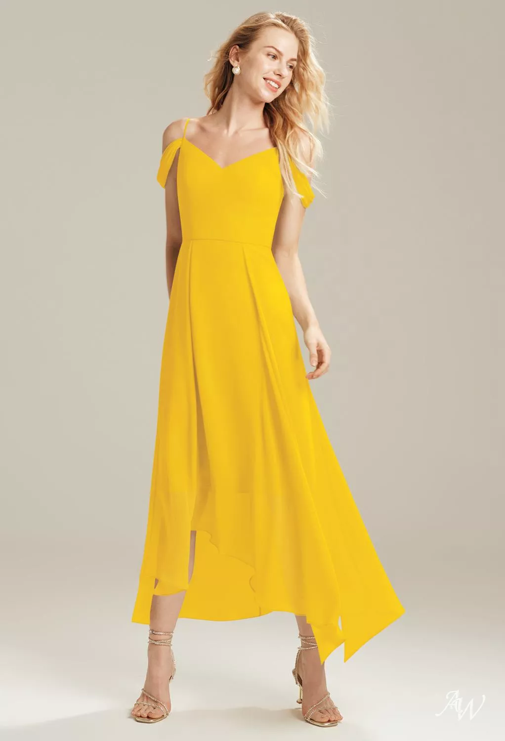 AW Iuana Giallo Senape Vestiti da damigella