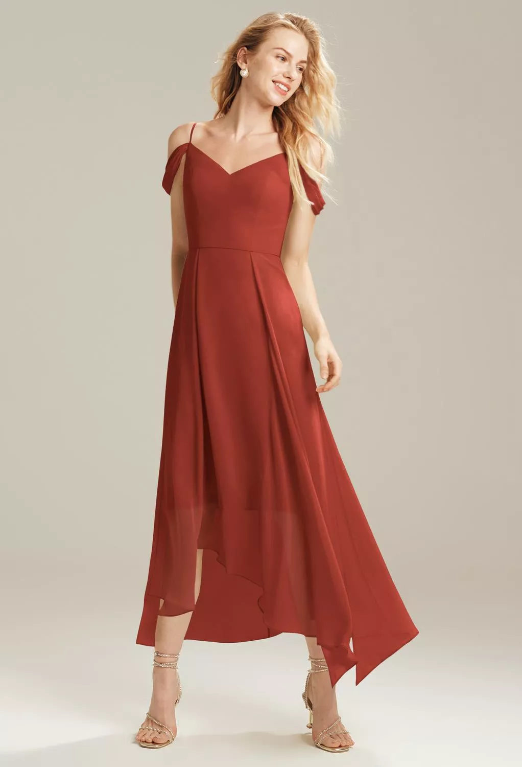 Ruggine Abiti Lunghi da Damigella d'Onore Page 4 | AW.Bridal, image size:1022x1500