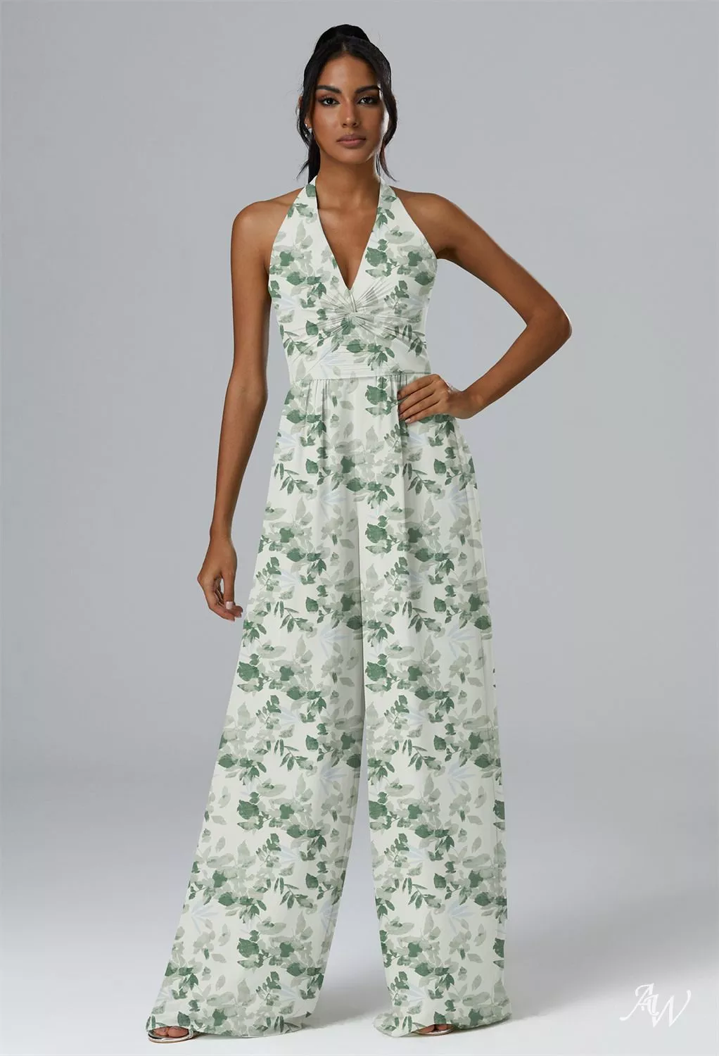 AW Semplice Tea Green Shade Vestiti da damigella immagine1