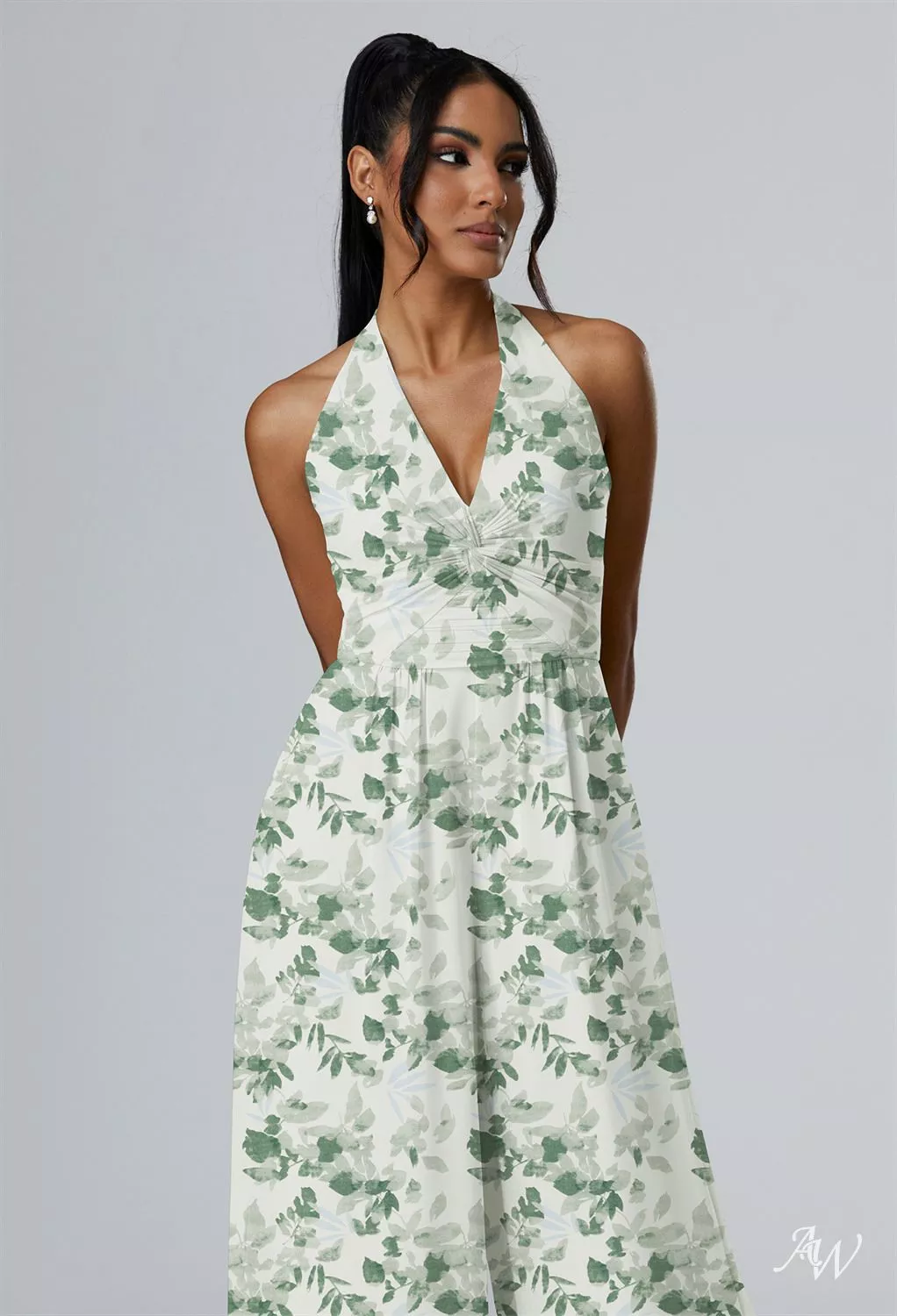 AW Semplice Tea Green Shade Vestiti da damigella immagine3