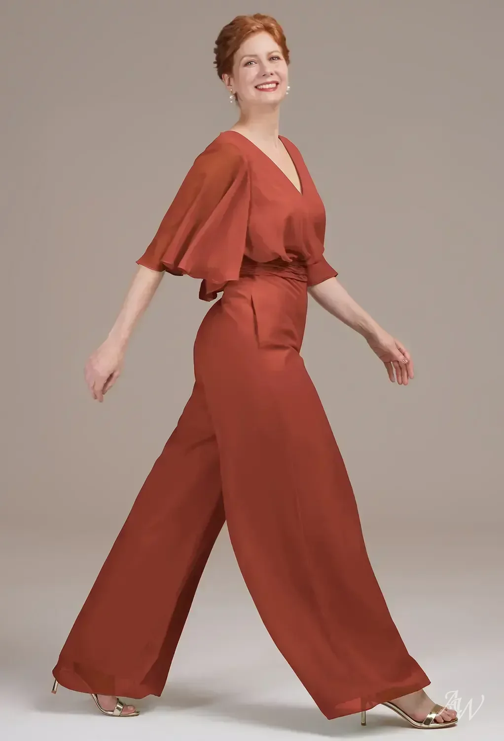 AW Isotherm Tailleur Rust Abiti da Madre Della Sposa immagine3