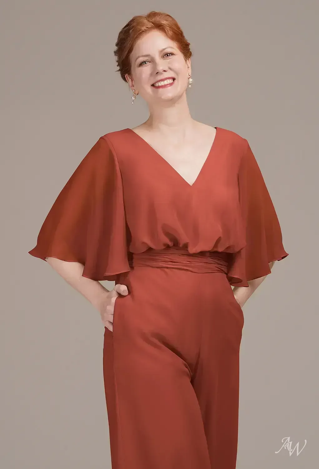 AW Isotherm Tailleur Rust Abiti da Madre Della Sposa immagine6
